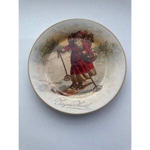 Pottery Barn vintage Santa soup cereal bowl